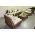 Modish Elegant Interior Design Water Hyacinth Sofa Set For Indoor Natural Furniture